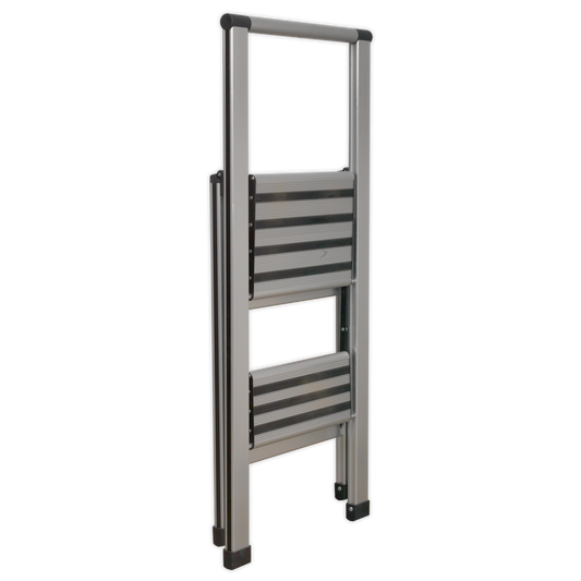 Aluminium Professional Folding Step Ladder 2-Step 150kg Capacity