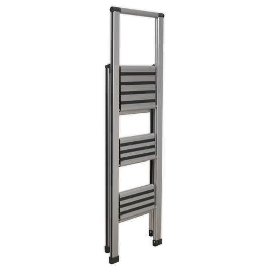 Aluminium Professional Folding Step Ladder 3-Step 150kg Capacity