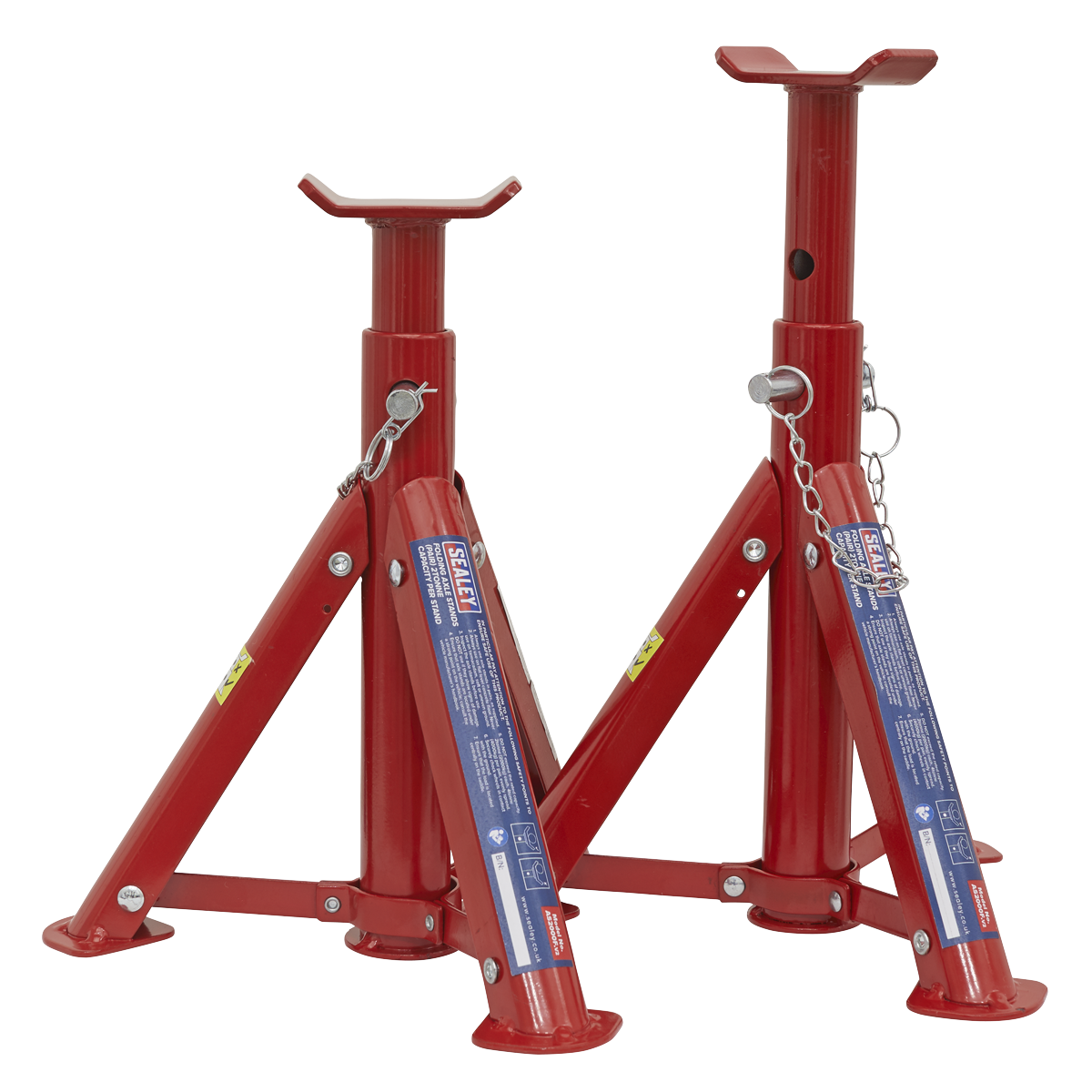 Axle Stands (Pair) 2 Tonne Capacity per Stand - Folding Type