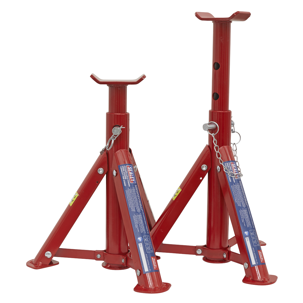 Axle Stands (Pair) 2 Tonne Capacity per Stand - Folding Type