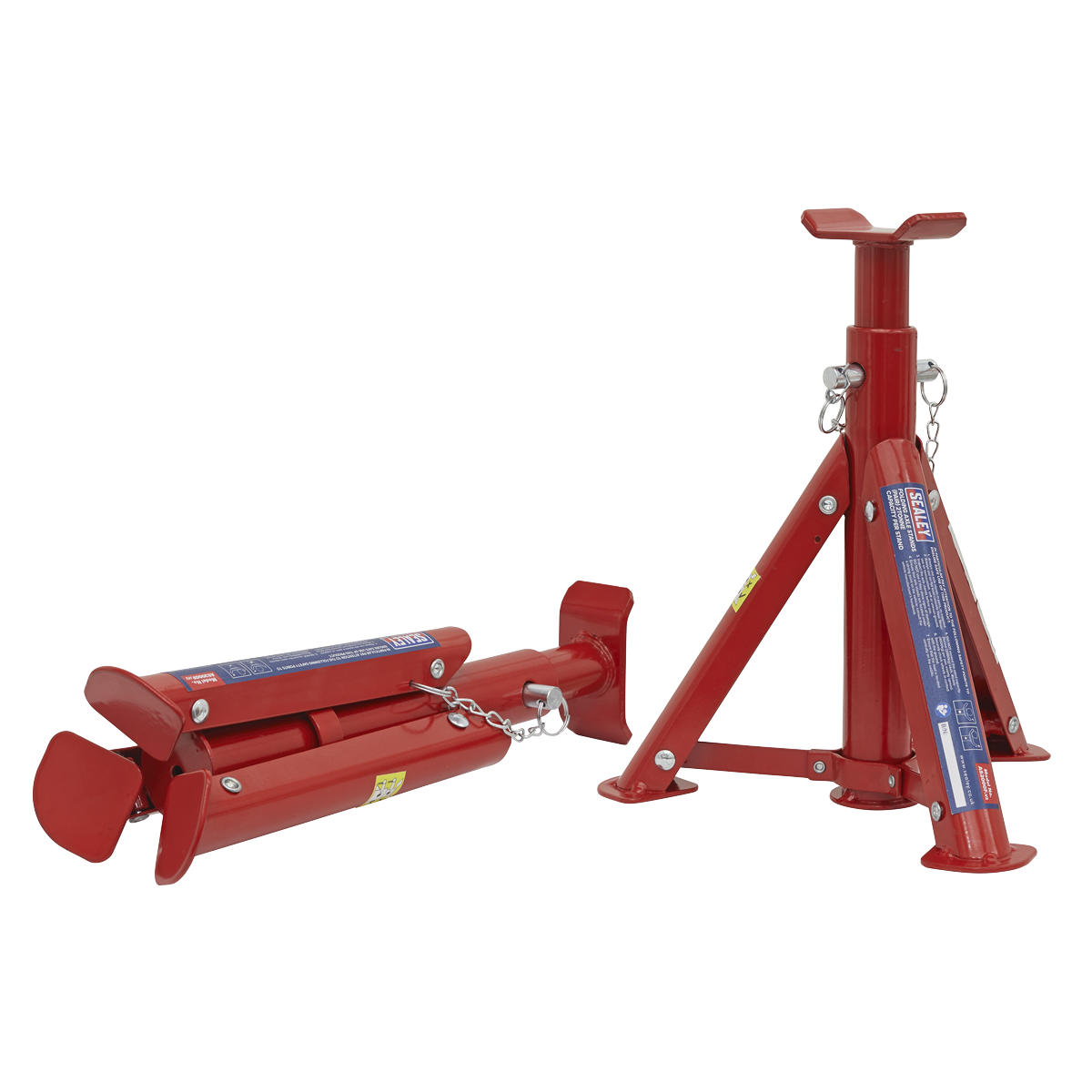 Axle Stands (Pair) 2 Tonne Capacity per Stand - Folding Type