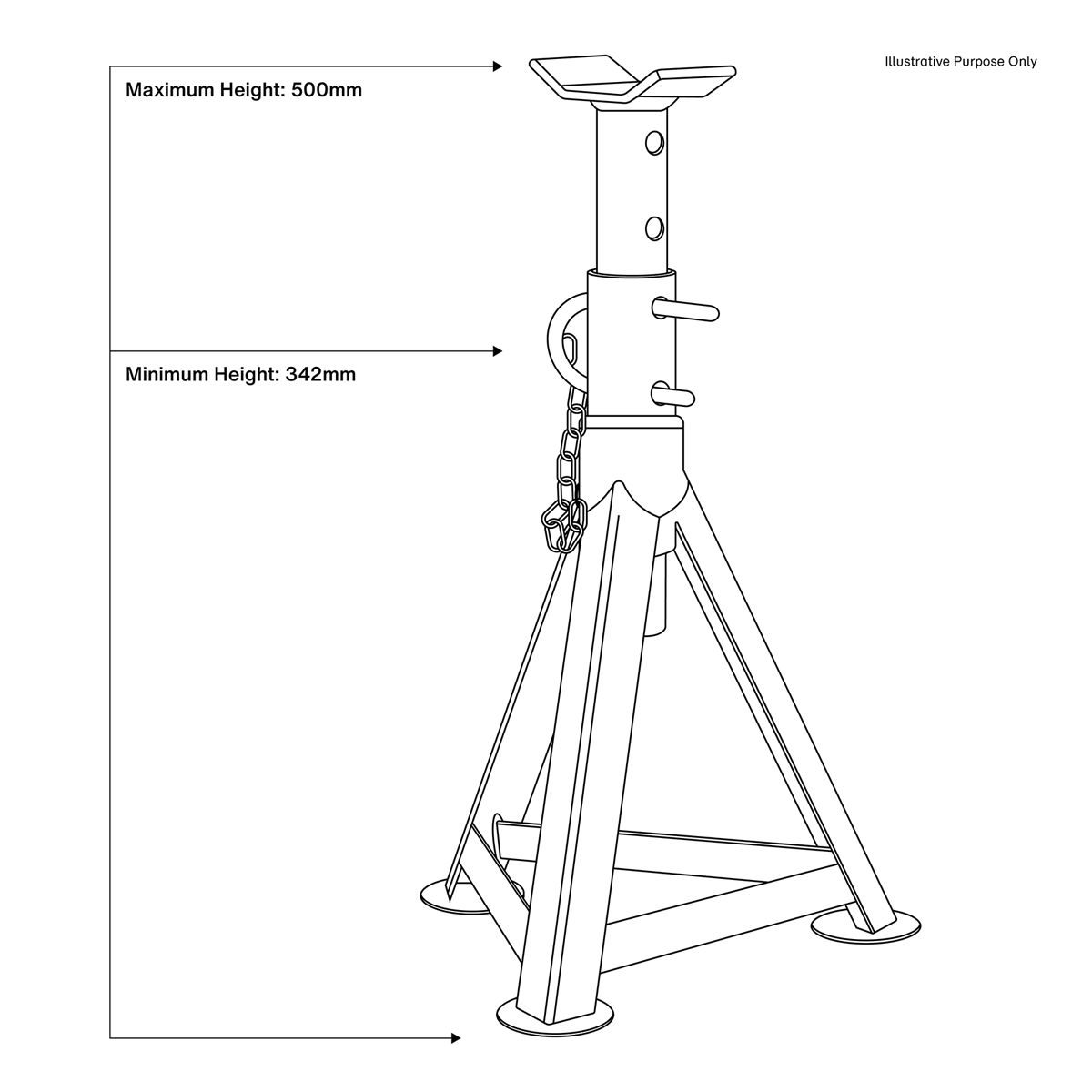 Axle Stands (Pair) 2.5 Tonne Capacity per Stand