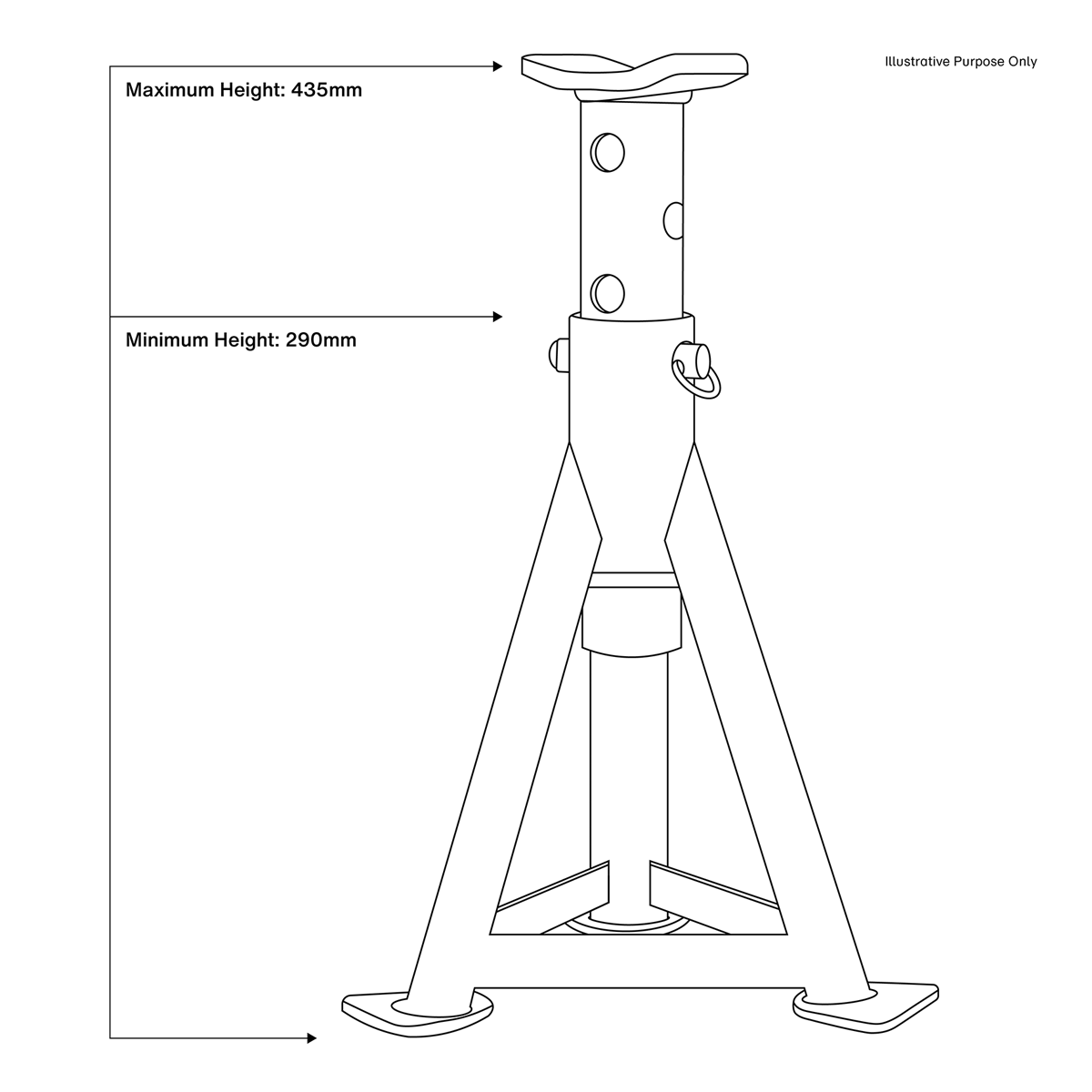 Axle Stands (Pair) 3 Tonne Capacity per Stand - Green