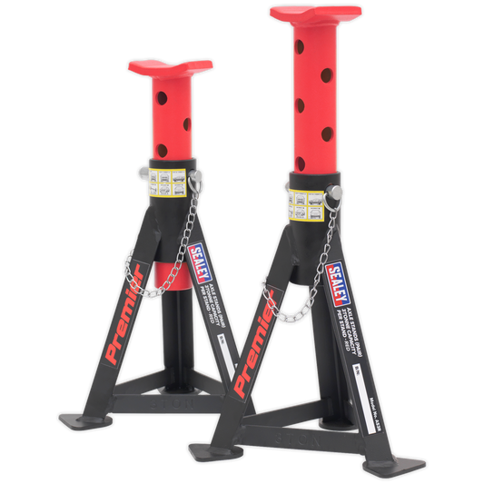 Axle Stands (Pair) 3 Tonne Capacity per Stand - Red