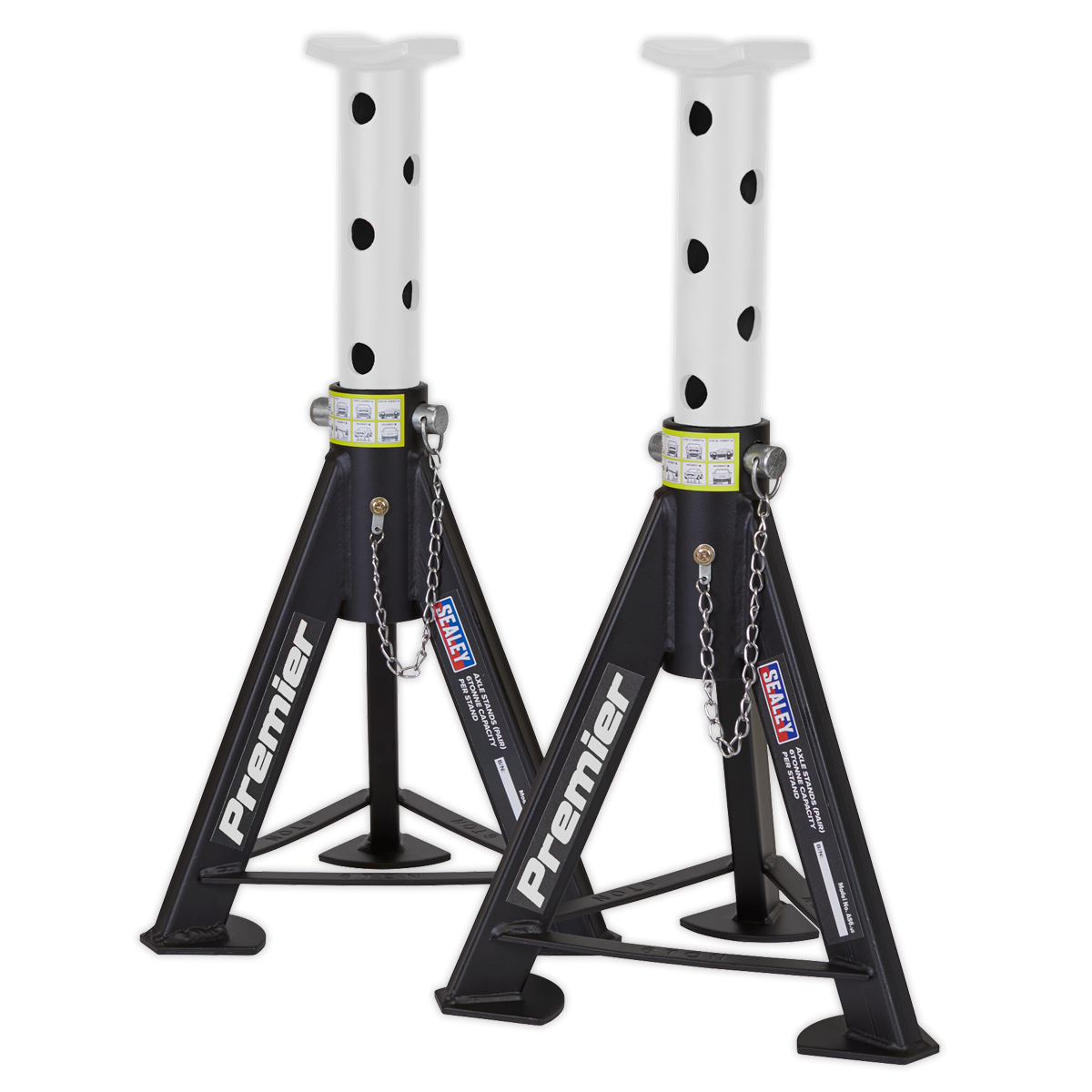 Axle Stands (Pair) 6 Tonne Capacity per Stand - White