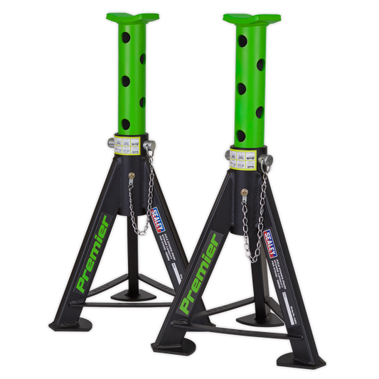 Axle Stands (Pair) 6 Tonne Capacity per Stand - Green