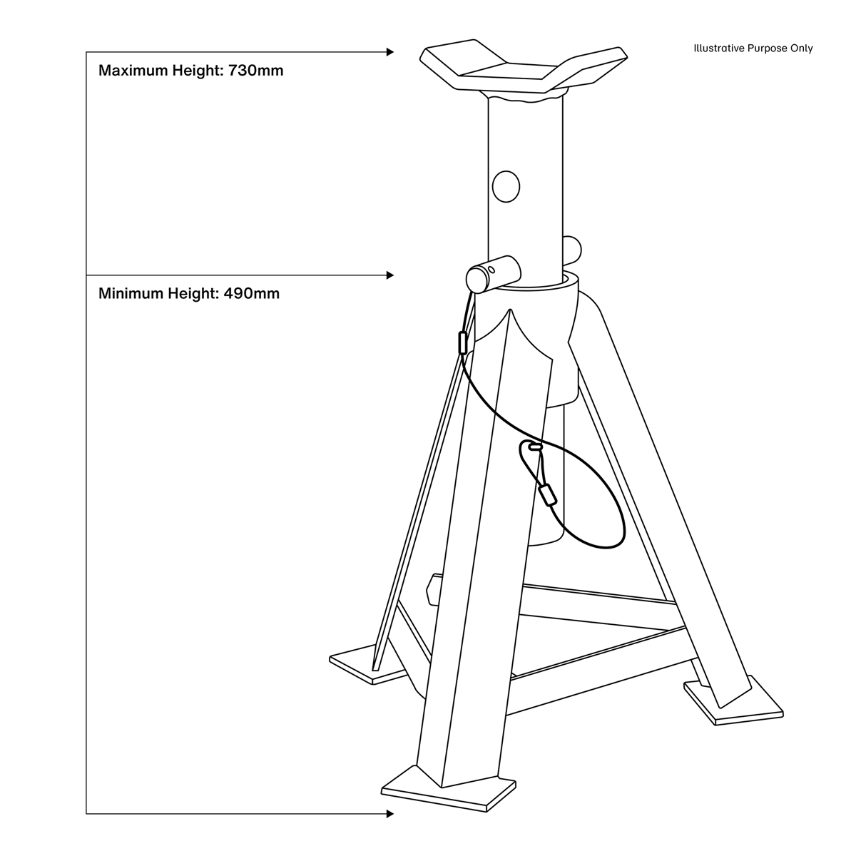 Axle Stands (Pair) 7.5 Tonne Capacity per Stand