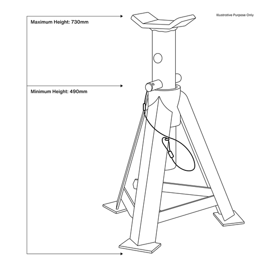 Axle Stands (Pair) 7.5 Tonne Capacity per Stand