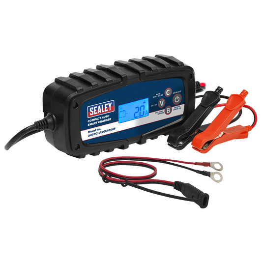 Compact Auto Smart Charger & Maintainer 4A 6/12V