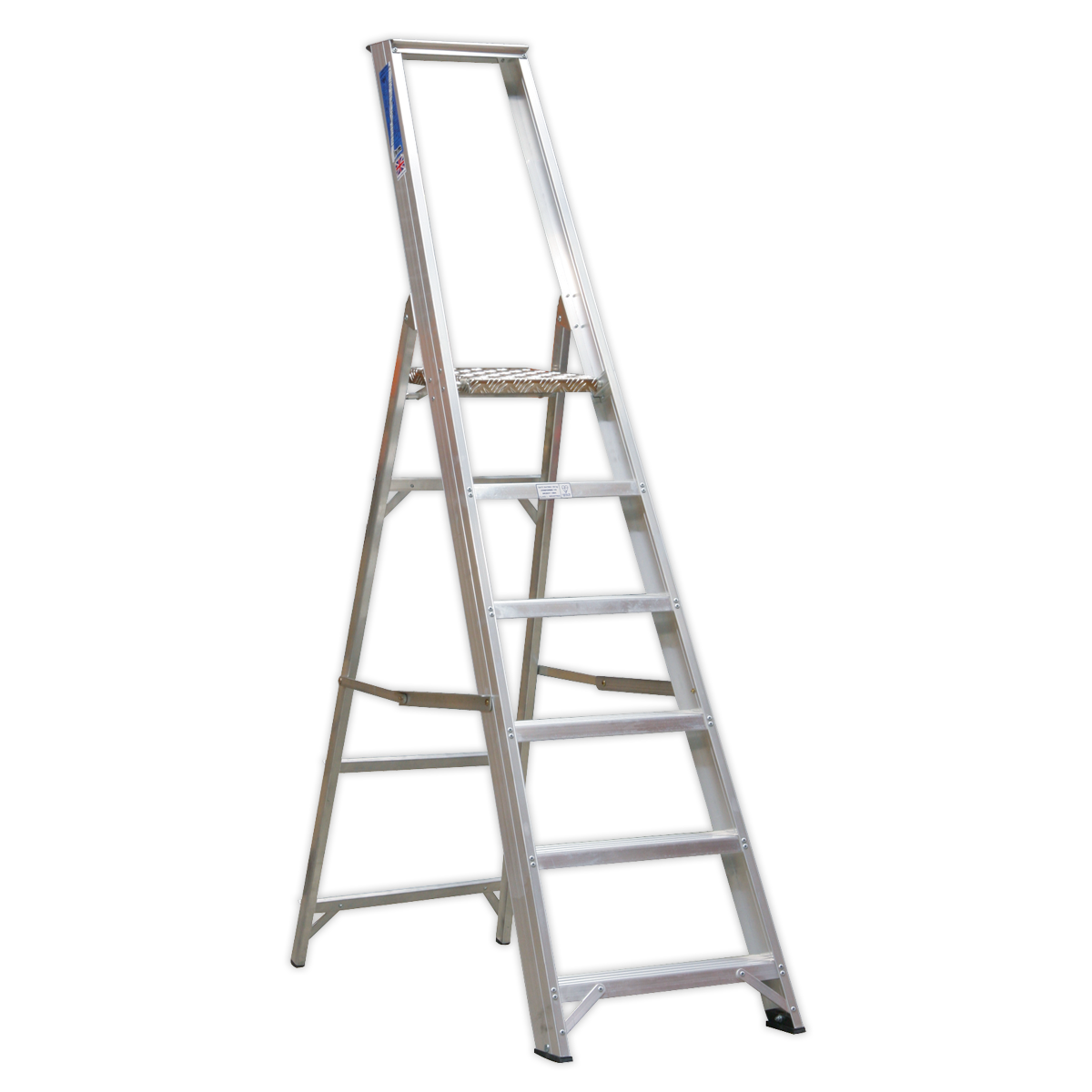 Aluminium Step Ladder 6-Tread Industrial BS 2037/1