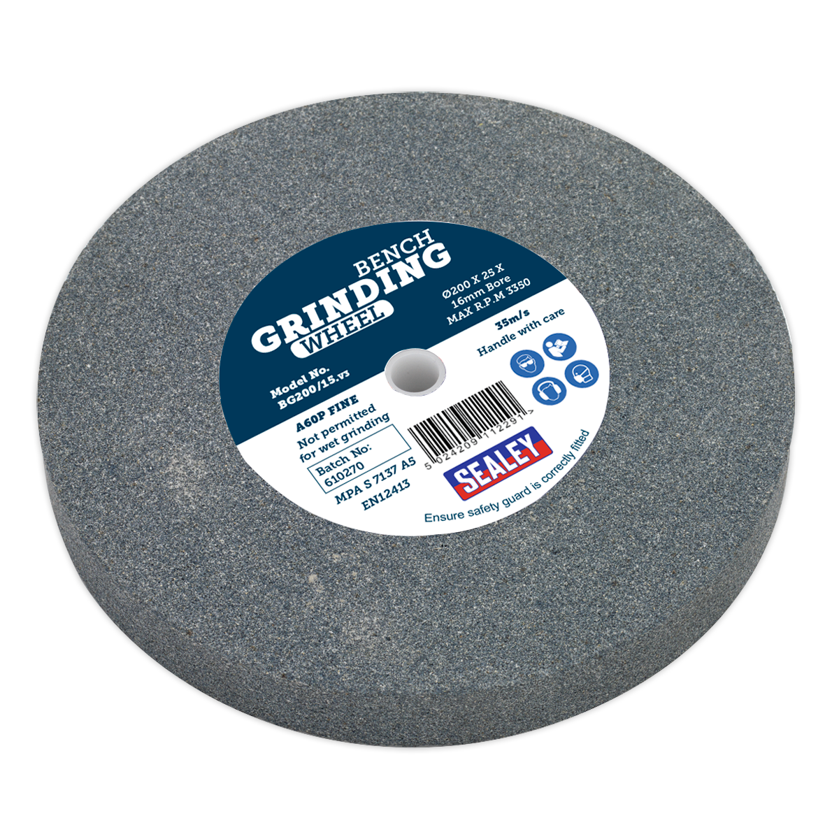 Grinding Stone Ø200 x 25mm Ø16mm Bore A60P Fine