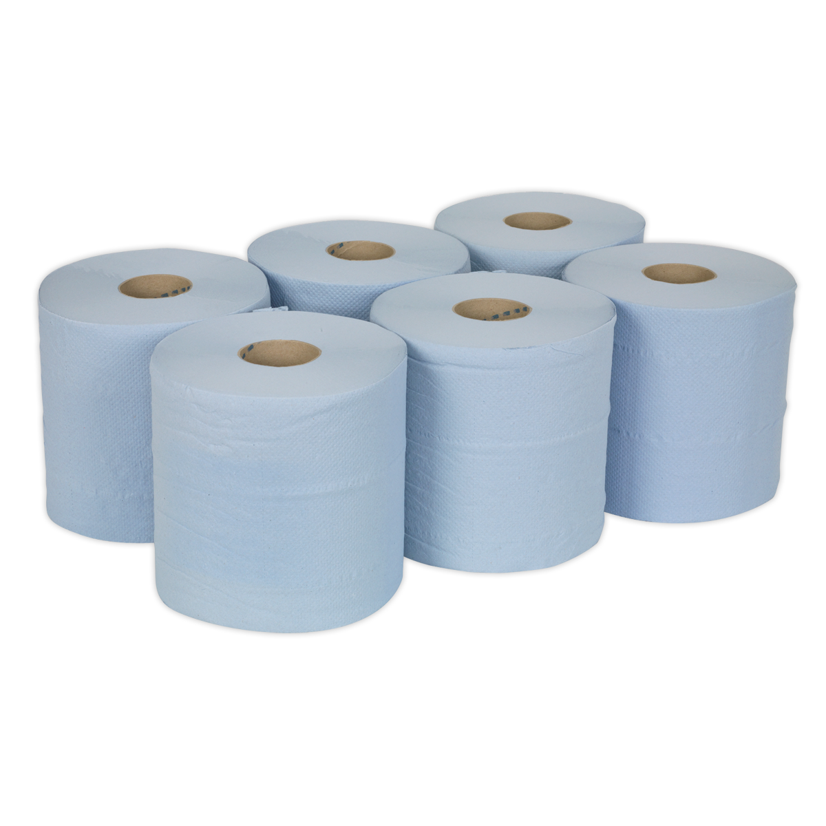 Paper Roll Blue 2-Ply Embossed 150m Pack of 6