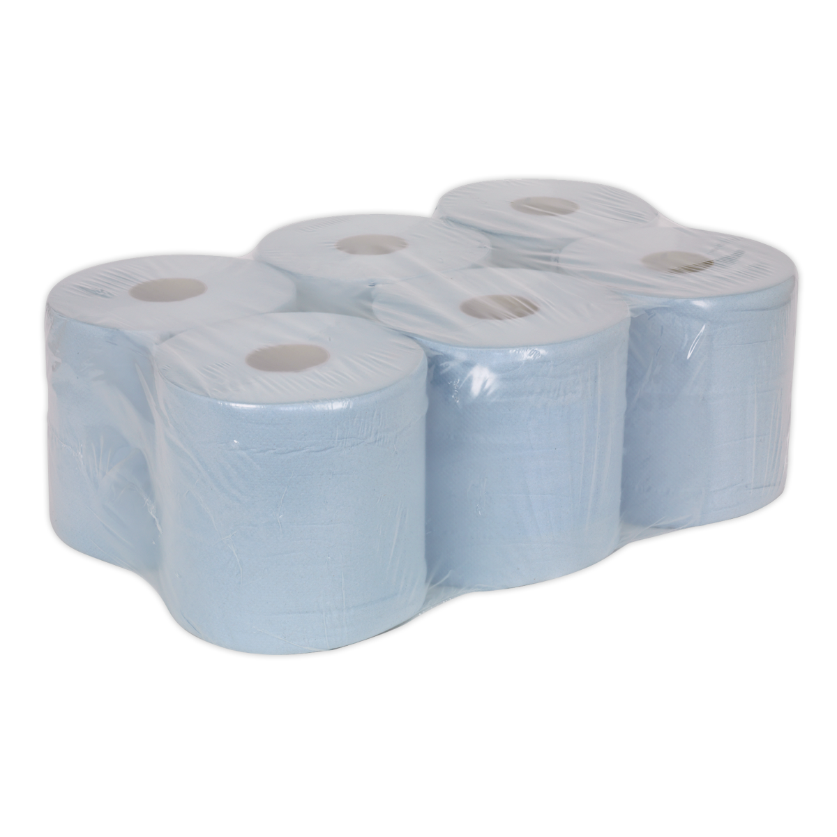 Paper Roll Blue 2-Ply Embossed 150m Pack of 6