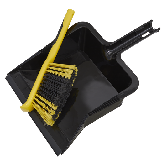 Bulldozer Yard Dustpan & Brush Set