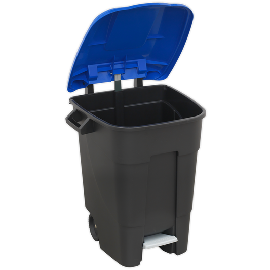 Refuse/Wheelie Bin with Foot Pedal 100L - Blue