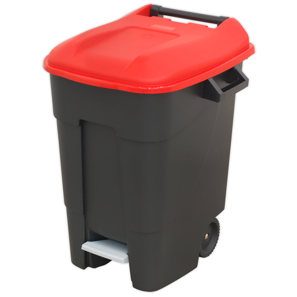 Refuse/Wheelie Bin with Foot Pedal 100L - Red