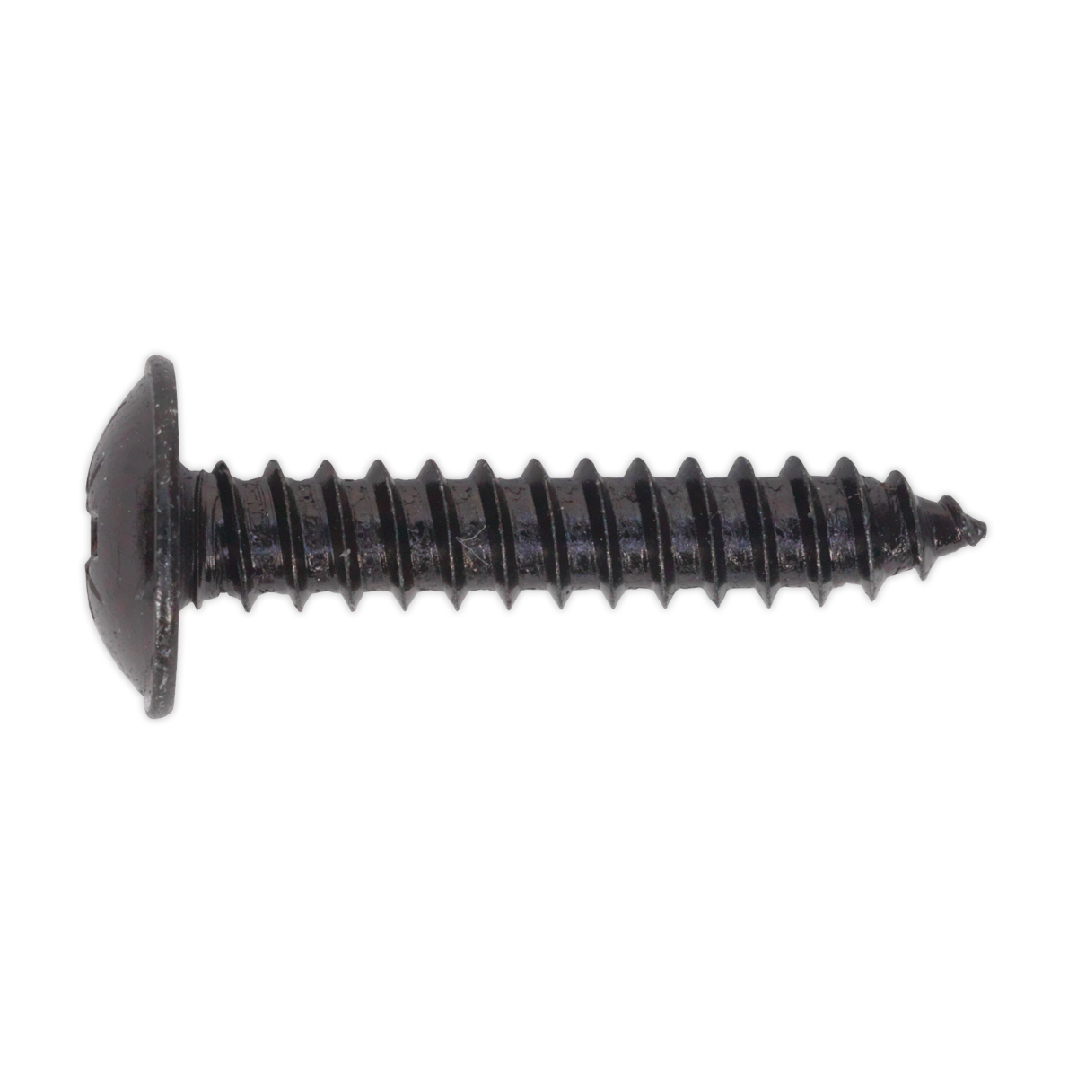 Self-Tapping Screw 4.8 x 25mm Flanged Head Black Pozi Pack of 100