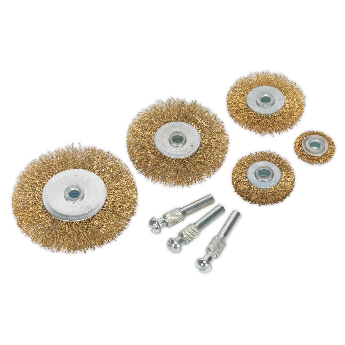 Wire Brush Set 8pc Brassed