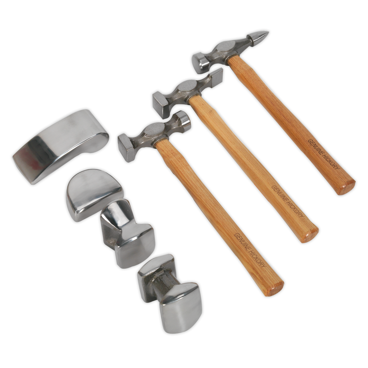 Panel Beating Set 7pc Drop-Forged Hickory Shafts