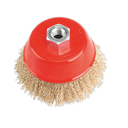 Brassed Steel Cup Brush Ø100mm M14 x 2mm