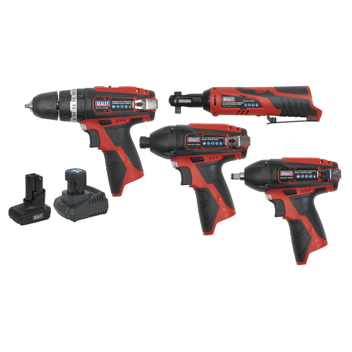 4 x 12V SV12 Series Cordless Power Tool Combo Kit