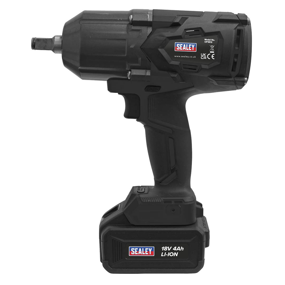 Cordless Impact Wrench 18V 4Ah Lithium-ion 1/2"Sq Drive