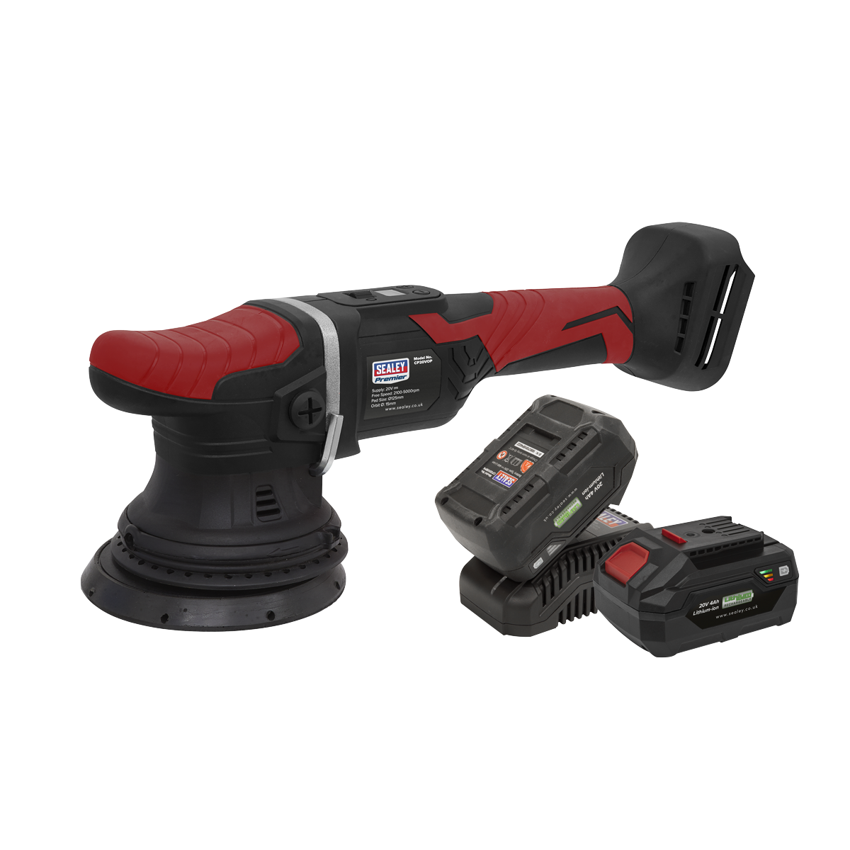 Cordless Orbital Polisher Kit 20V SV20 Series Ø125mm - 2 Batteries