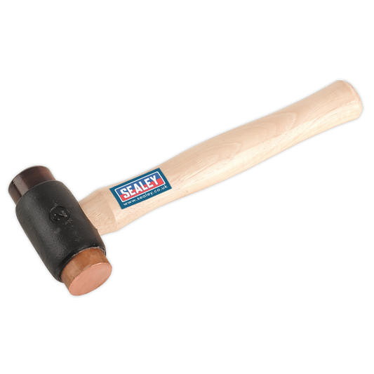 Copper/Rawhide Faced Hammer 2.25lb Hickory Shaft