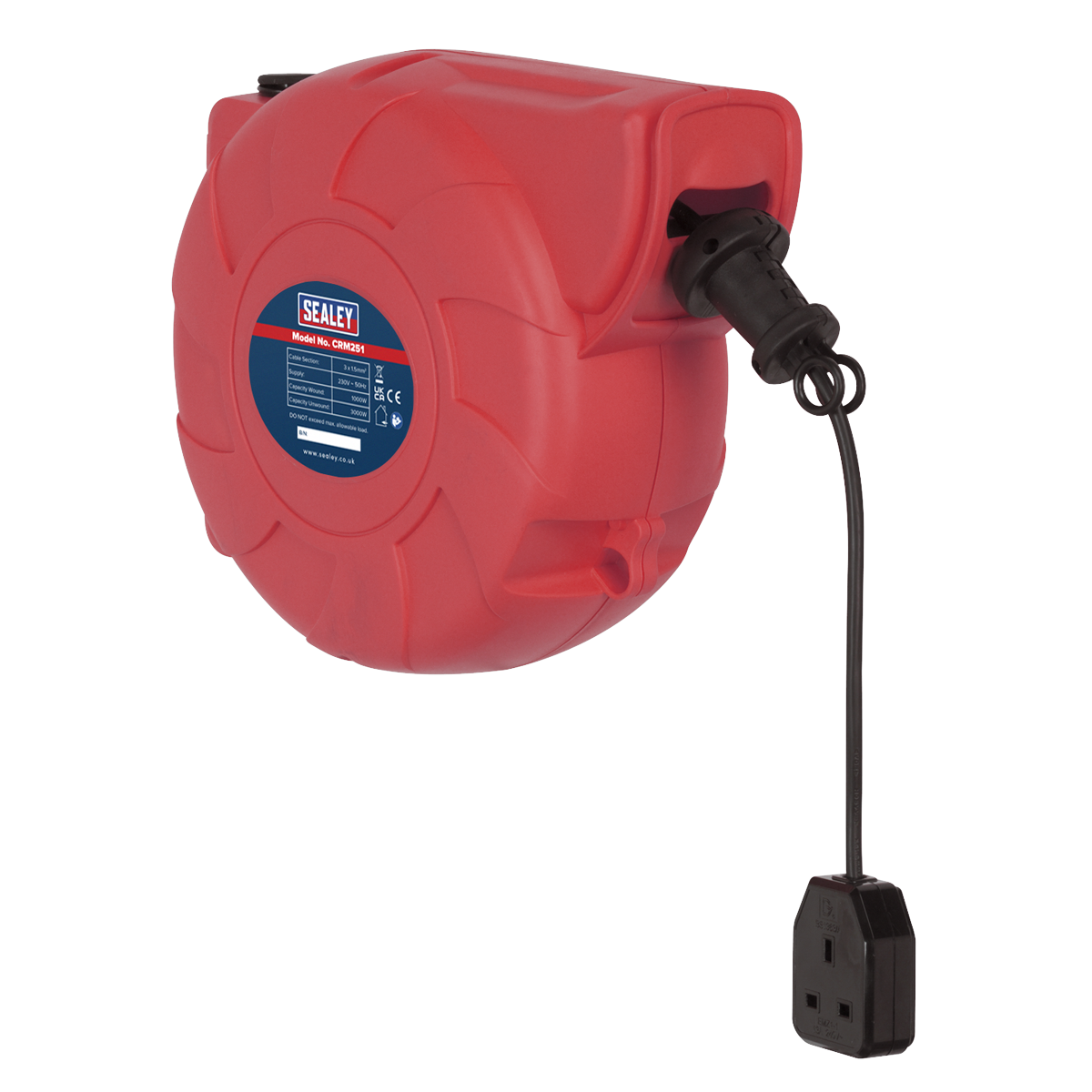 Cable Reel System Retractable 25m 1 x 230V Socket