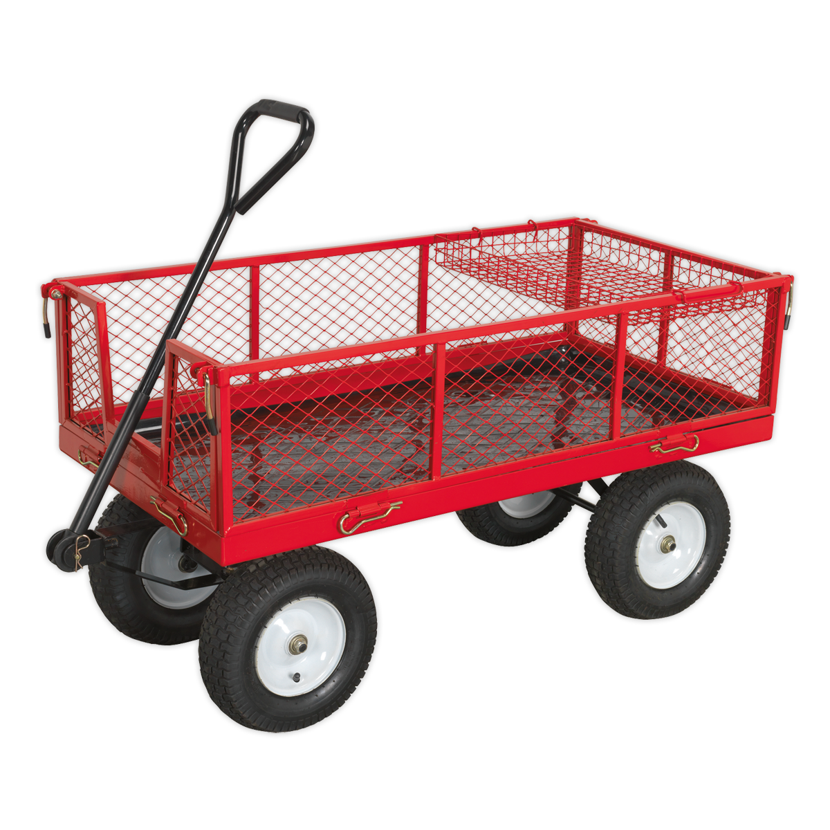 Platform Truck with Sides Pneumatic Tyres 450kg Capacity