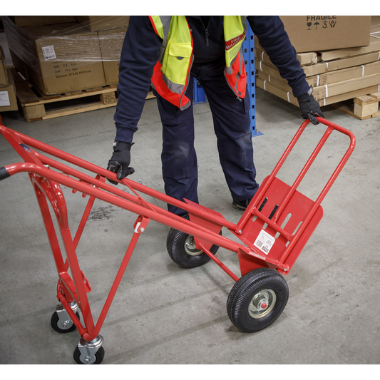 Sack Truck 3-in-1 with Pneumatic Tyres 250kg Capacity