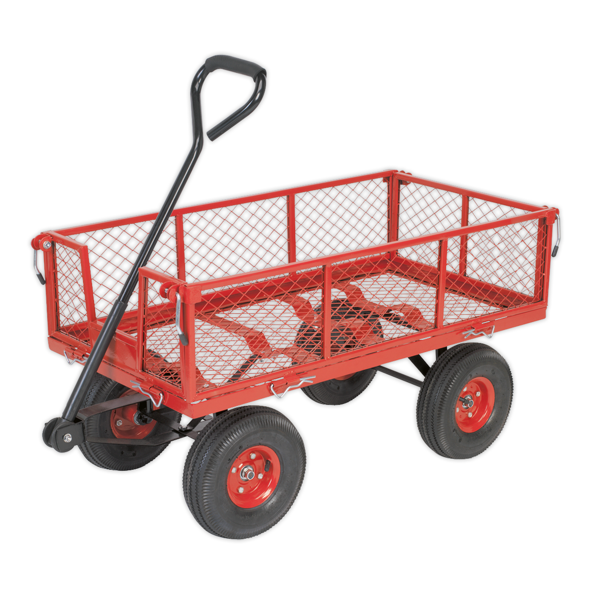 Platform Truck with Removable Sides Pneumatic Tyres 200kg Capacity