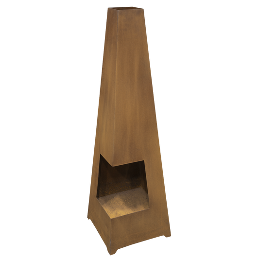 Dellonda Chiminea, Wood Burner, Heater for Outdoors W45cm x H150cm, Corten Steel