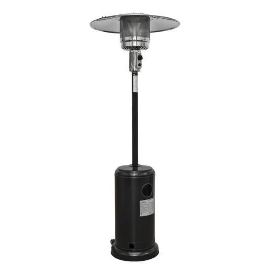 Dellonda Outdoor Garden Gas Patio Heater 13kW Commercial & Domestic Use, Black