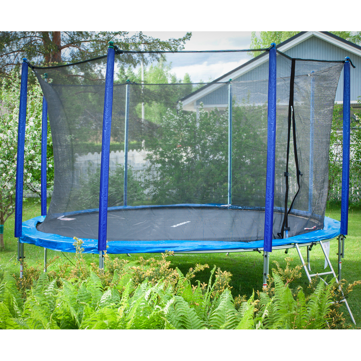 Dellonda 12ft Heavy-Duty Outdoor Trampoline with Safety Enclosure Net
