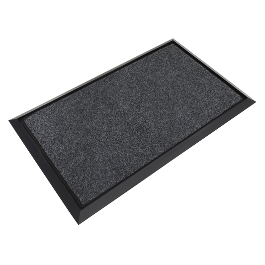 Rubber Disinfection Mat With Removable Polyester Carpet 450 x 750mm