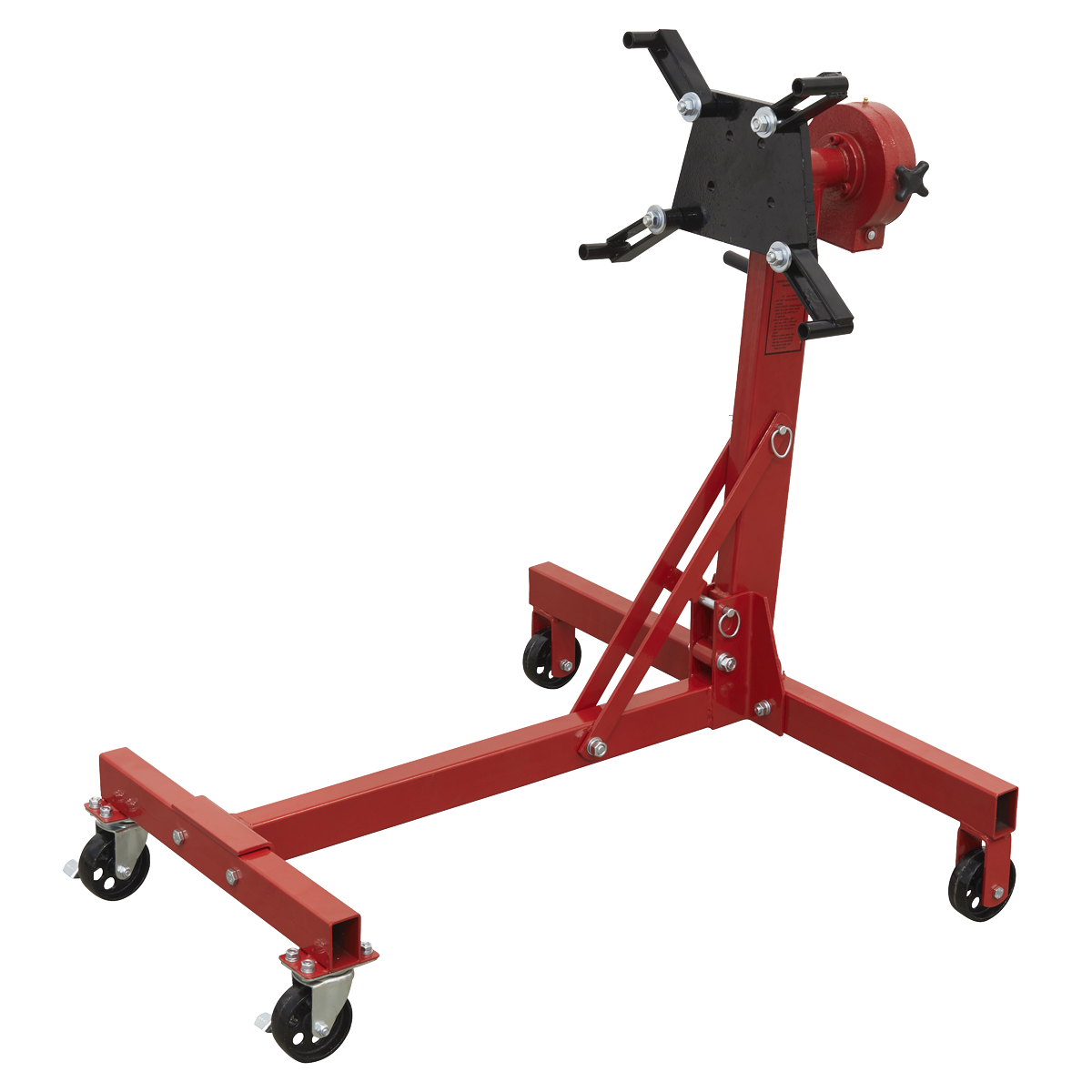 Folding 360º Rotating Engine Stand with Geared Handle Drive, 450kg Capacity