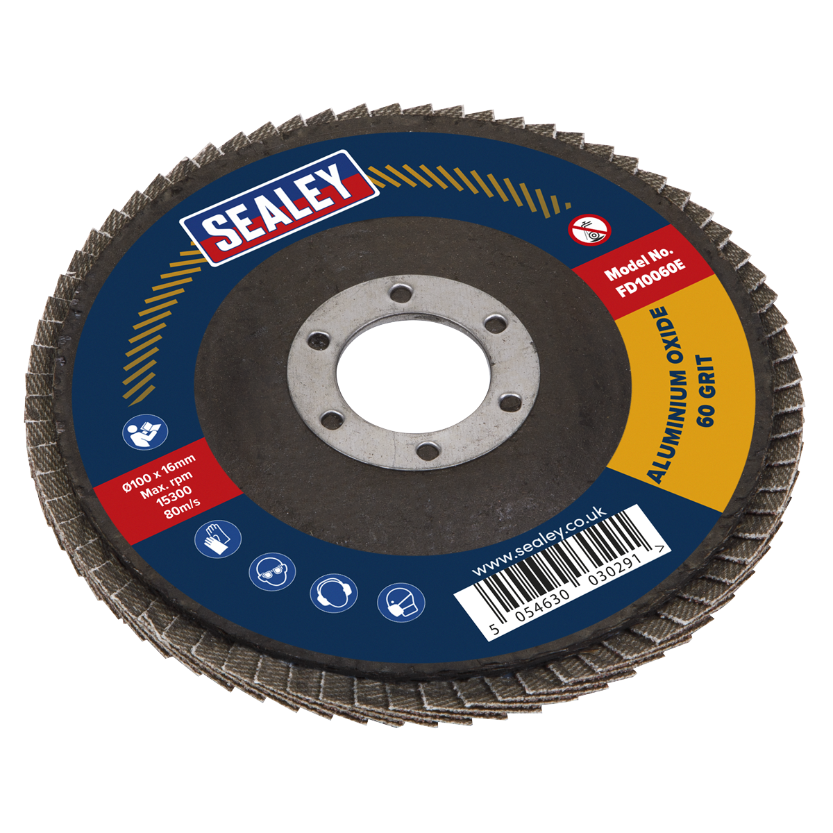 Flap Disc Aluminium Oxide Ø100mm Ø16mm Bore 60Grit