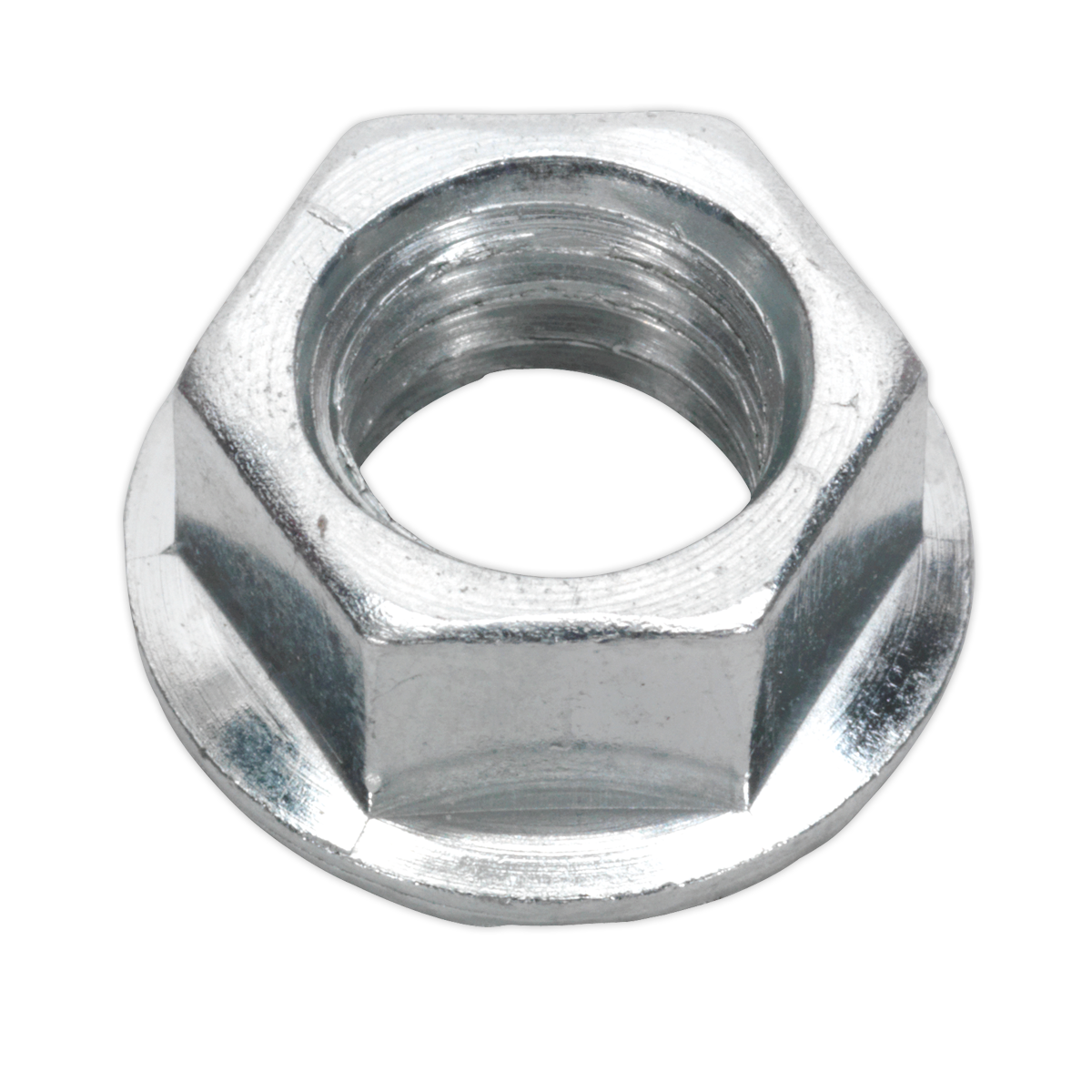 Flange Nut Serrated M10 Zinc Pack of 100