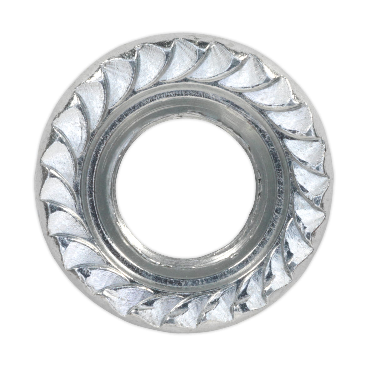 Flange Nut Serrated M10 Zinc Pack of 100