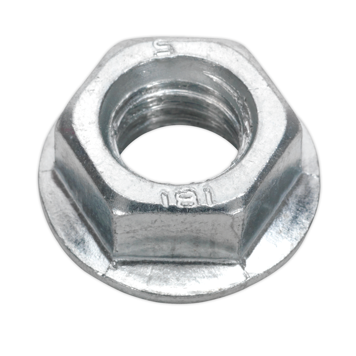 Flange Nut Serrated M12 Zinc Pack of 50