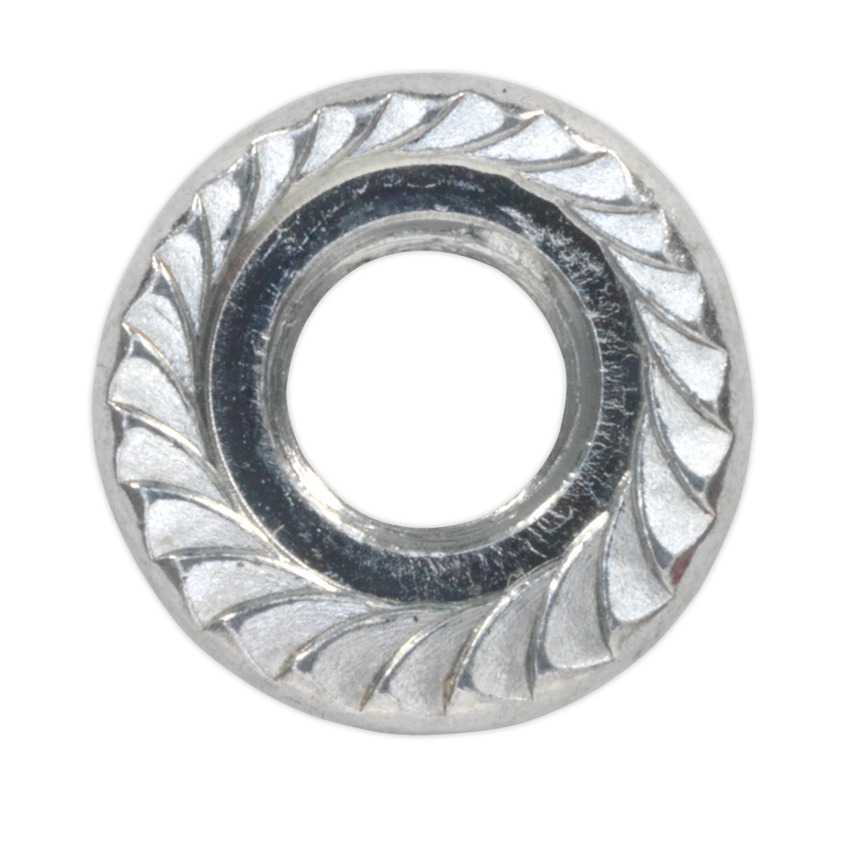 Flange Nut Serrated M5 Zinc Pack of 100