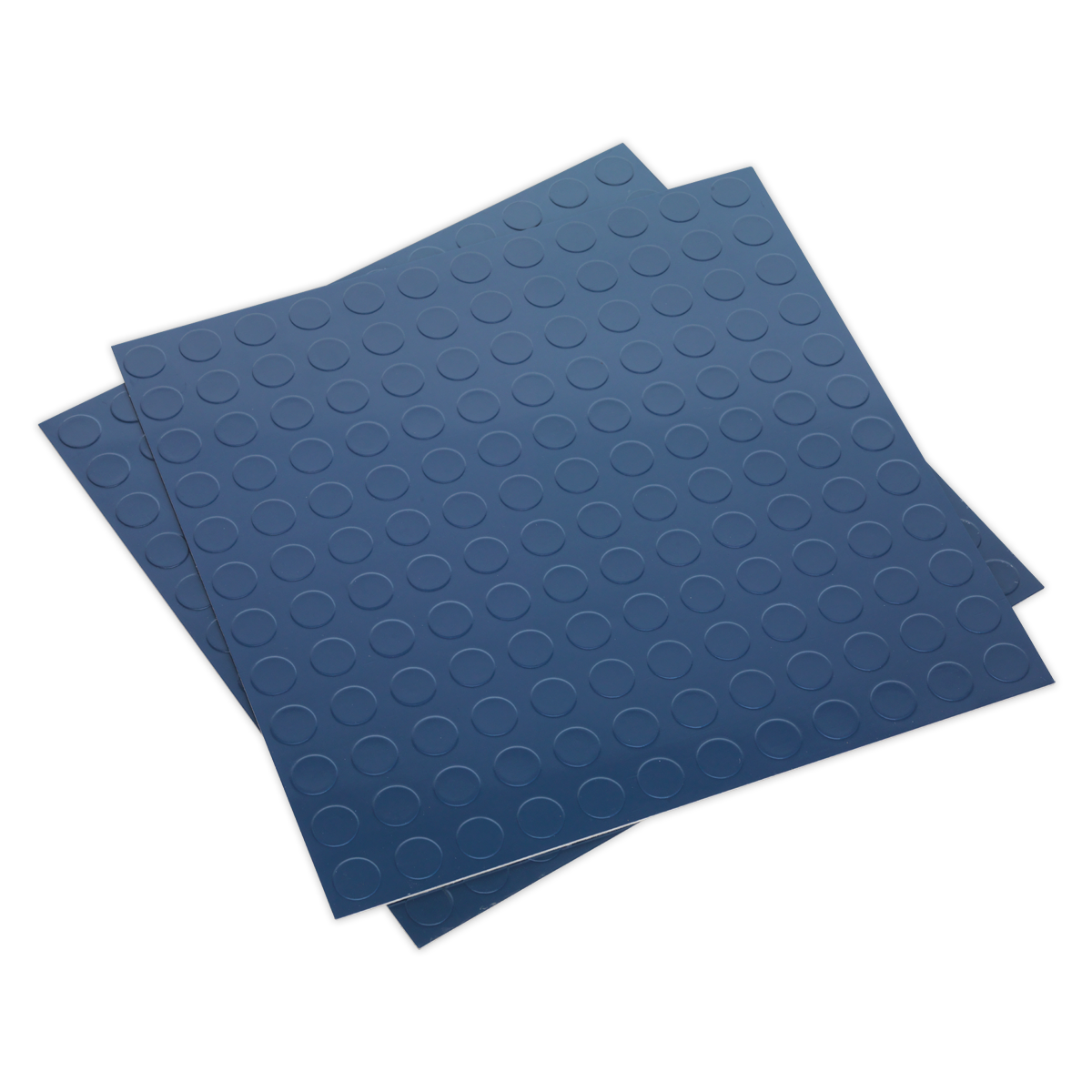 Vinyl Floor Tile with Peel & Stick Backing - Blue Coin Pack of 16