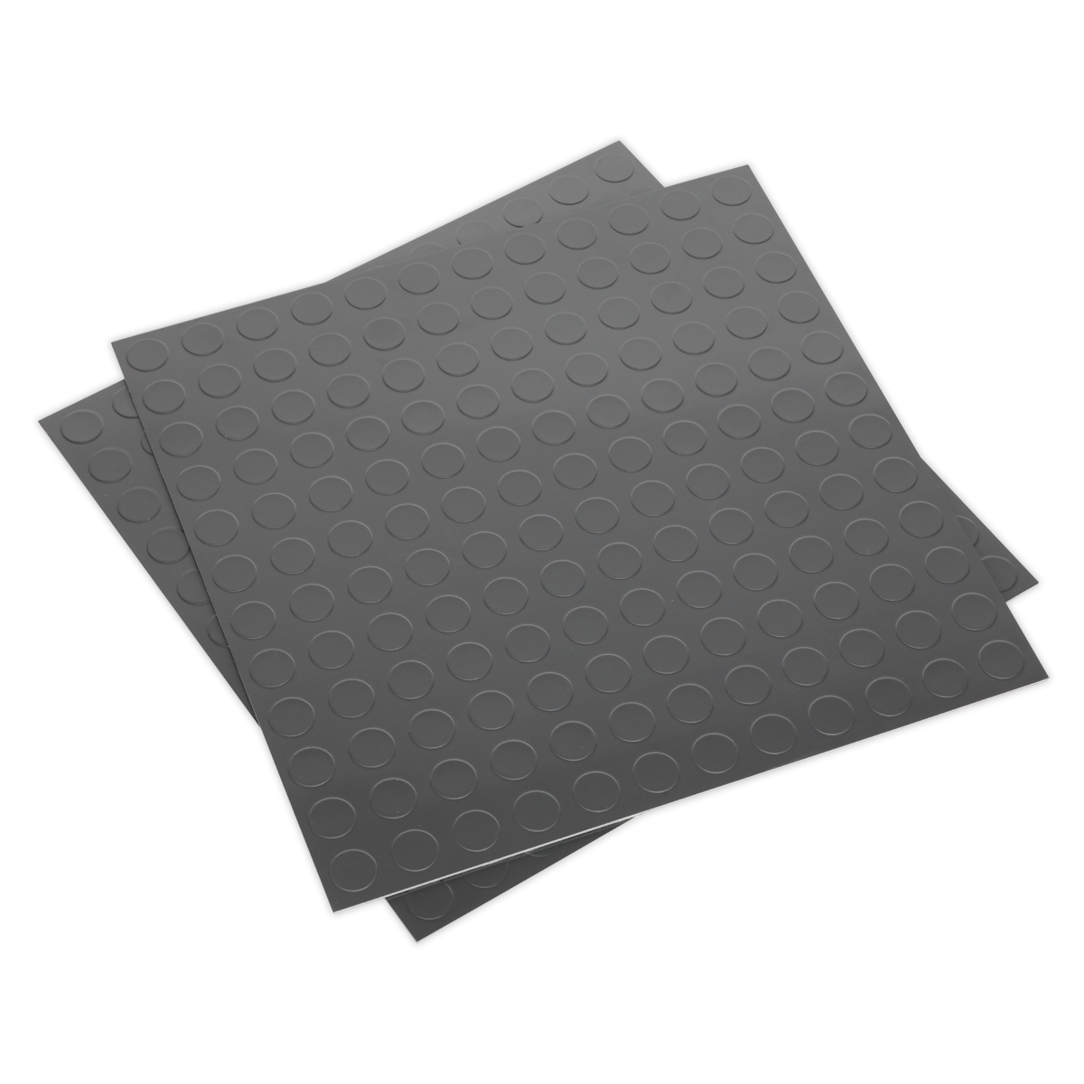 Vinyl Floor Tile with Peel & Stick Backing - Silver Coin Pack of 16