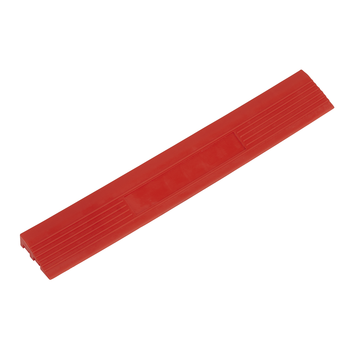 Polypropylene Floor Tile Edge 400 x 60mm Red Male - Pack of 6