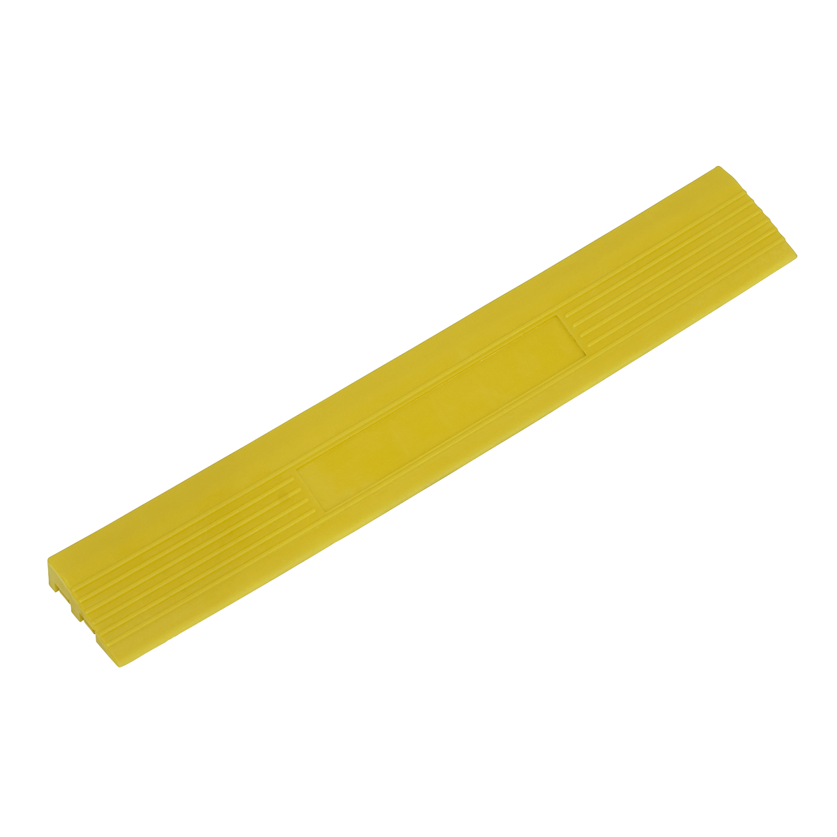 Polypropylene Floor Tile Edge 400 x 60mm Yellow Male - Pack of 6