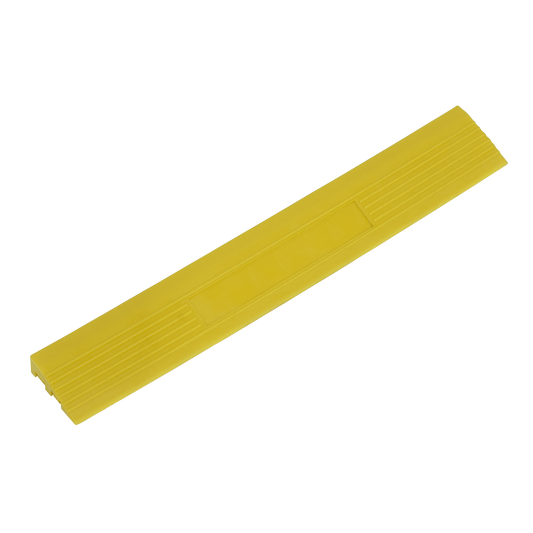 Polypropylene Floor Tile Edge 400 x 60mm Yellow Male - Pack of 6