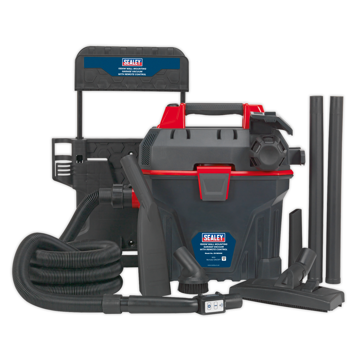 Garage Vacuum 1500W with Remote Control - Wall Mounting