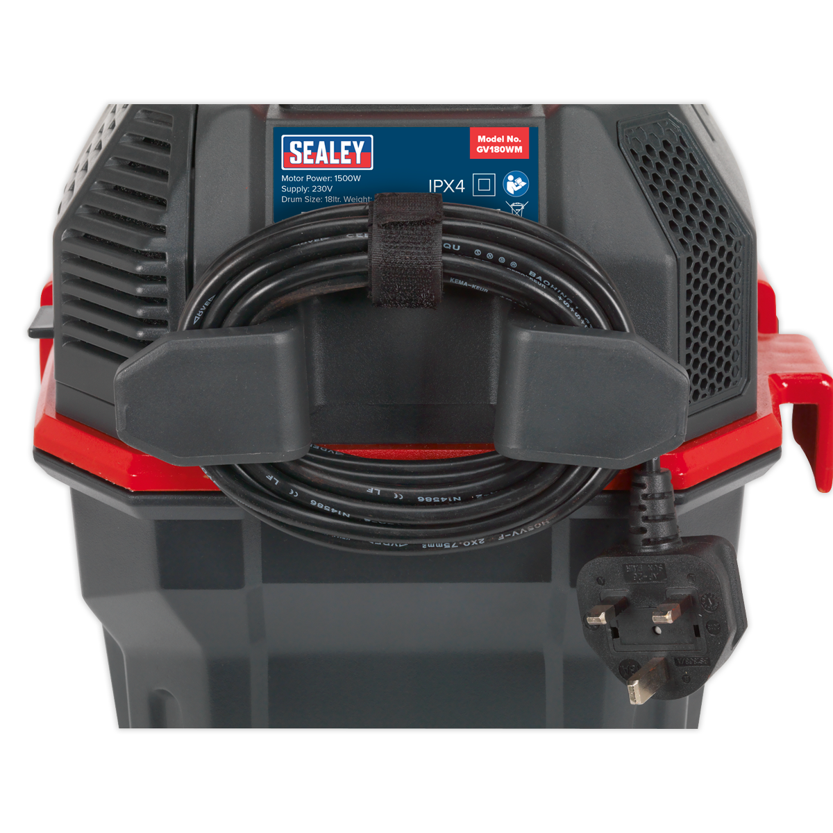 Garage Vacuum 1500W with Remote Control - Wall Mounting