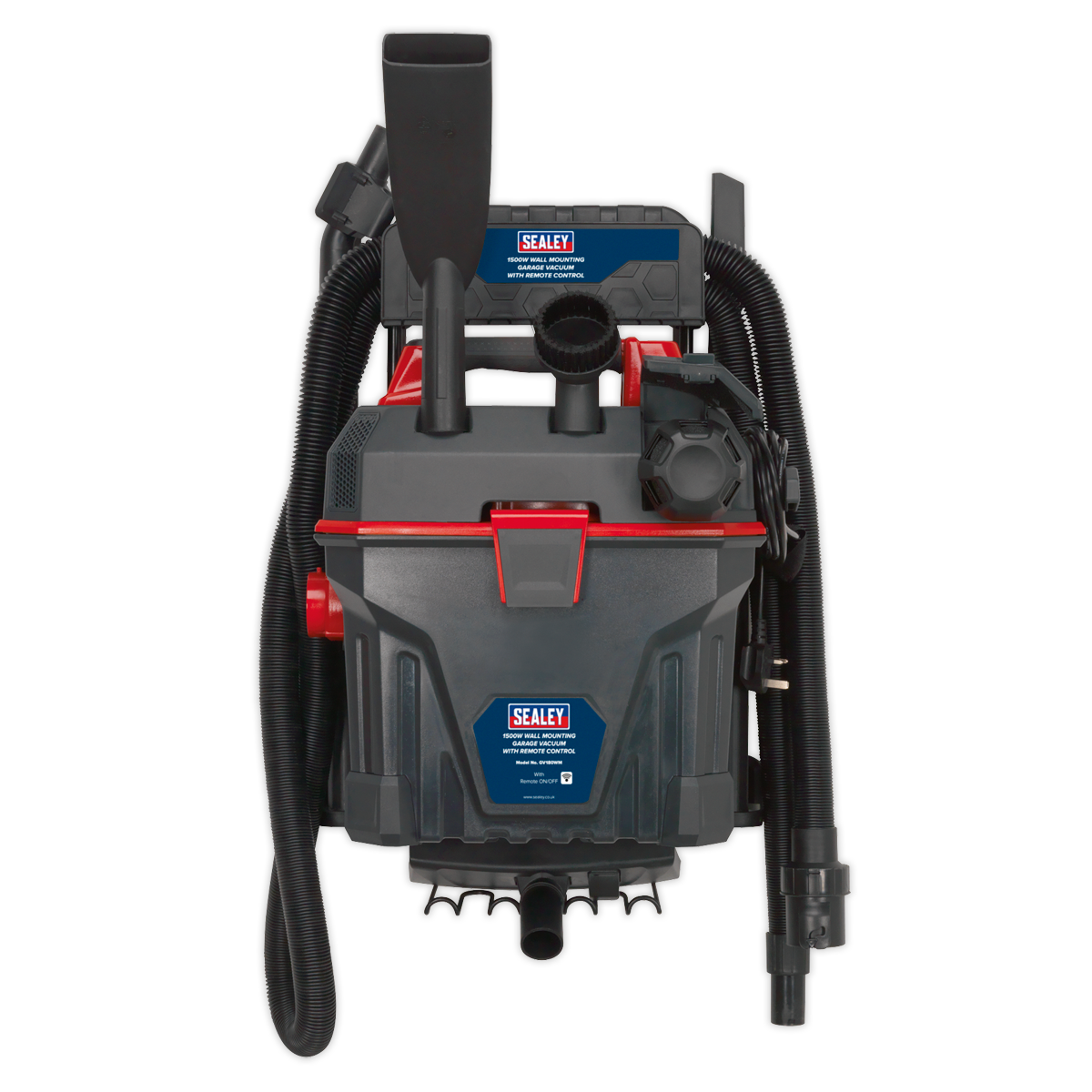 Garage Vacuum 1500W with Remote Control - Wall Mounting